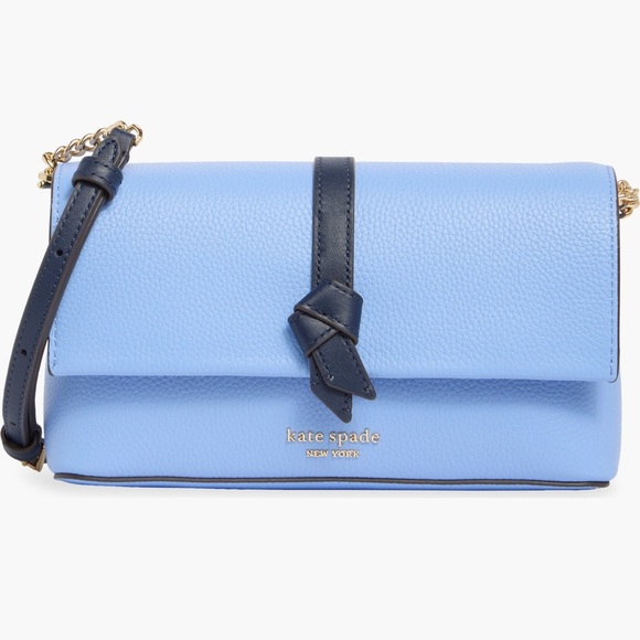 Kate Spade New York-Knott Flap Chain Small Leather Crossbody - Picture 3 of 14